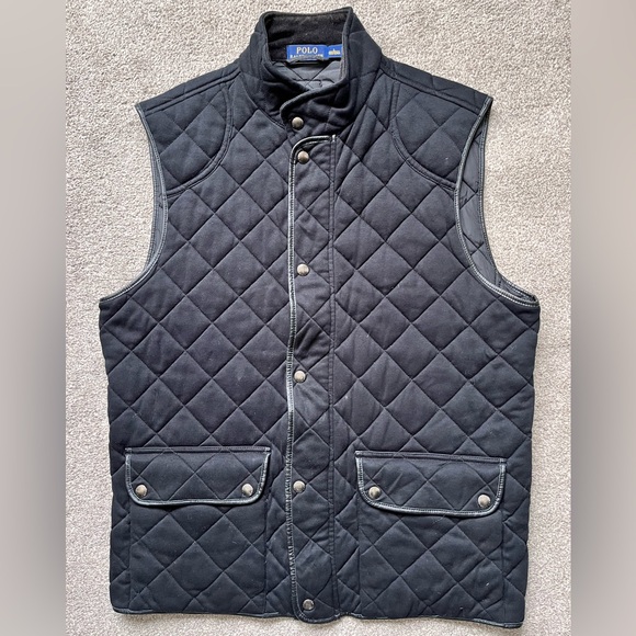 VTG Rare Polo Ralph Lauren Iconic Quilted Black Watch Outdoor Vest Size Large - Picture 2 of 15